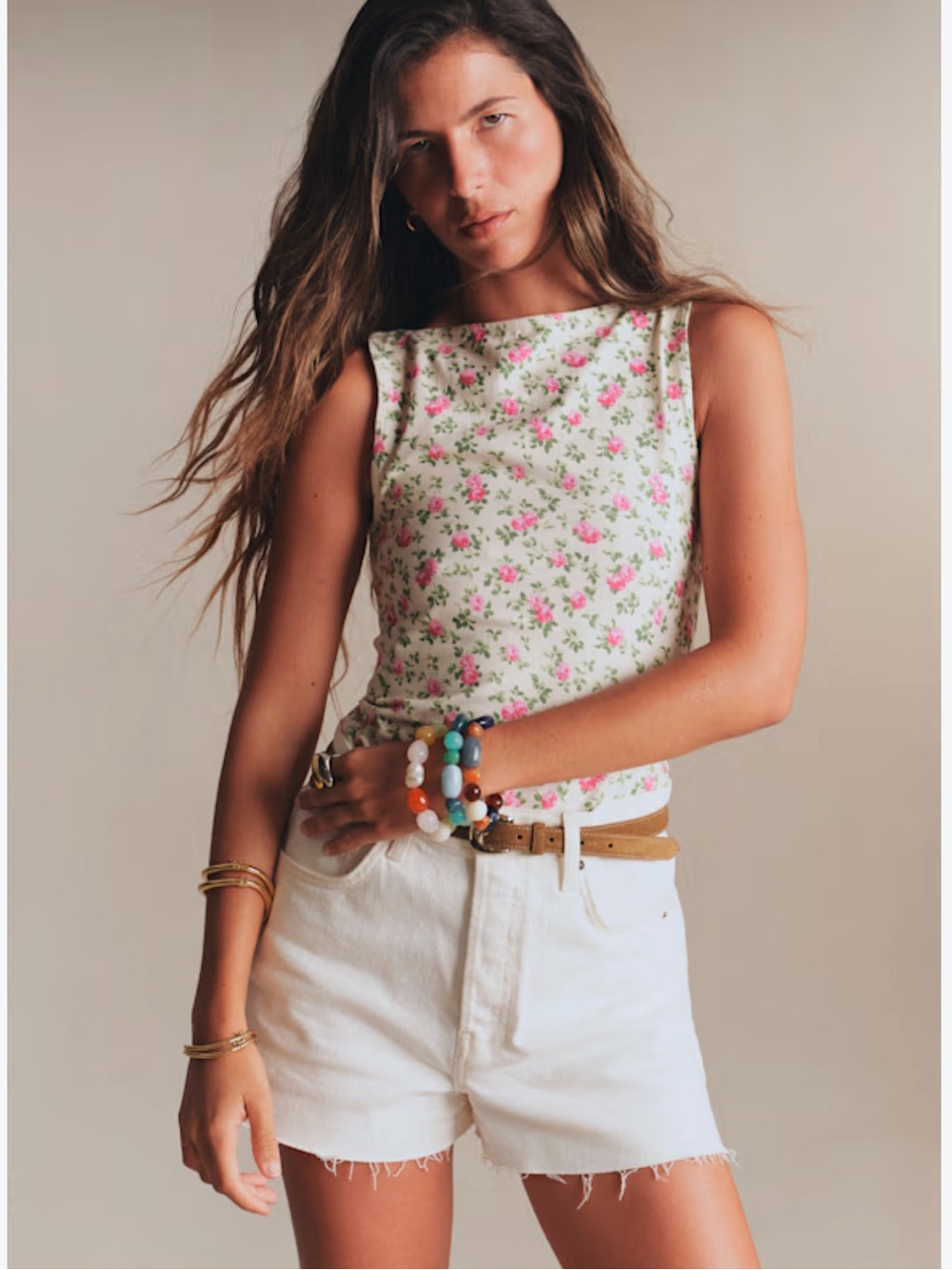 Sezane Fanny Top Organic Eloa Print XXL